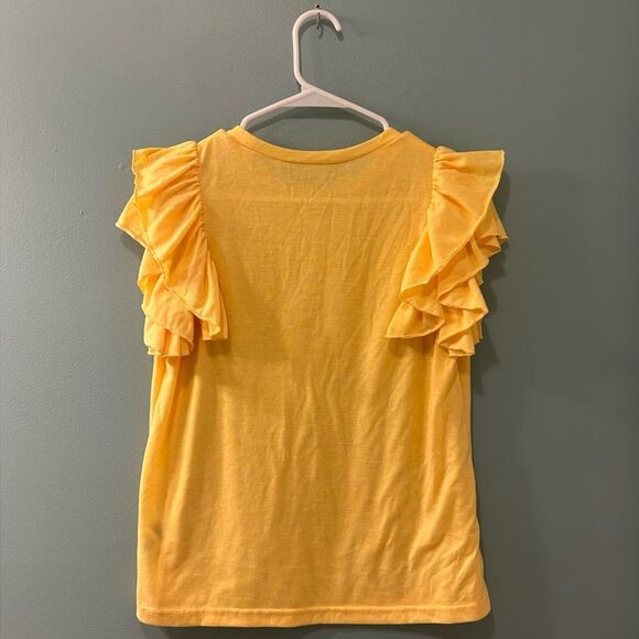 PREOWNED … EMORY ROSE “Size: L” Ruffle Sleeve Blouse - Picture 2 of 3